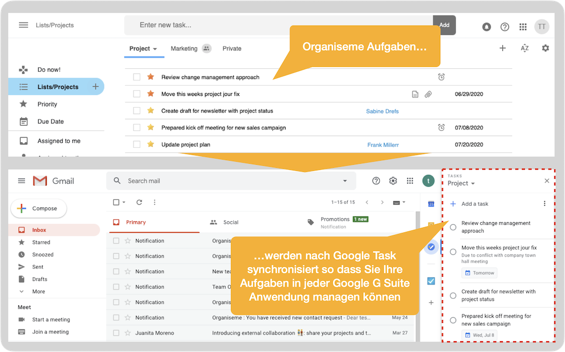 Integration in Google Task