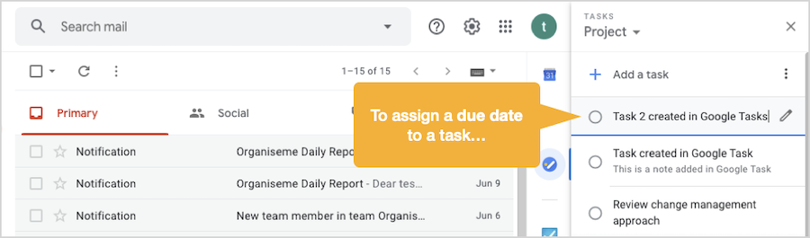 Create task in Google Calendar - 