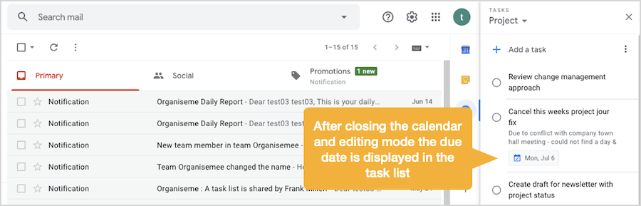 Editing Organiseme tasks in Google Tasks - Edit or enter task note