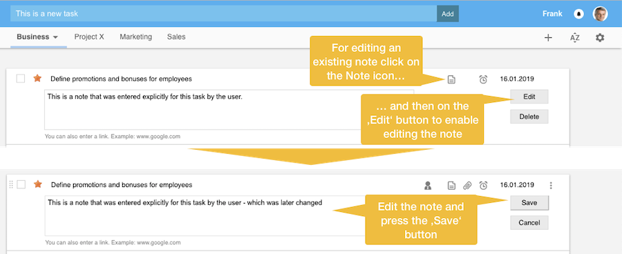 Edit Note